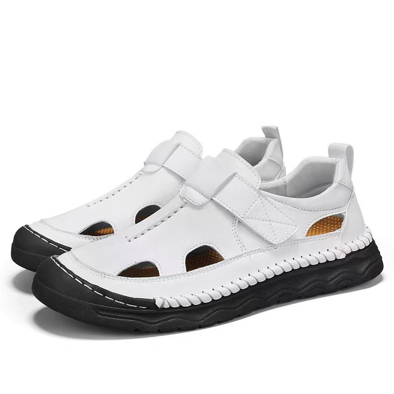 ⏰Last Day!45% OFF 🔥VELTOE®Men's Wide-Toe Genuine Leather Orthopedic Sandals