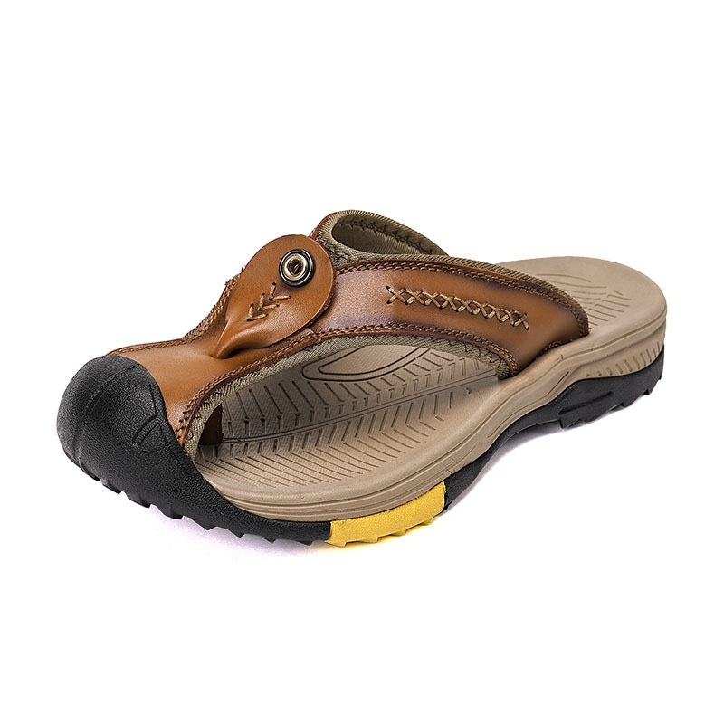 GARB Mens Handmade Cowhide Outdoot Orthopedic Sandals
