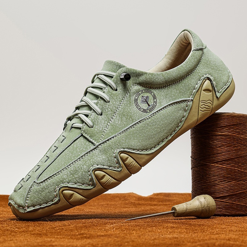 mens handmade genuine leather casual loafers