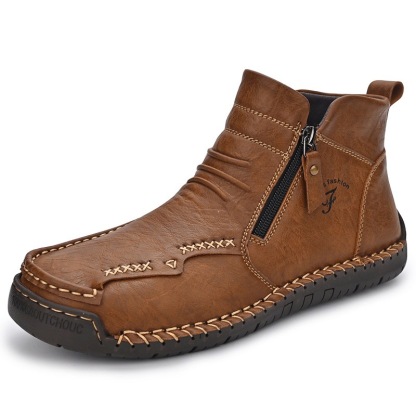 mens handmade cowhide orthopedic boots