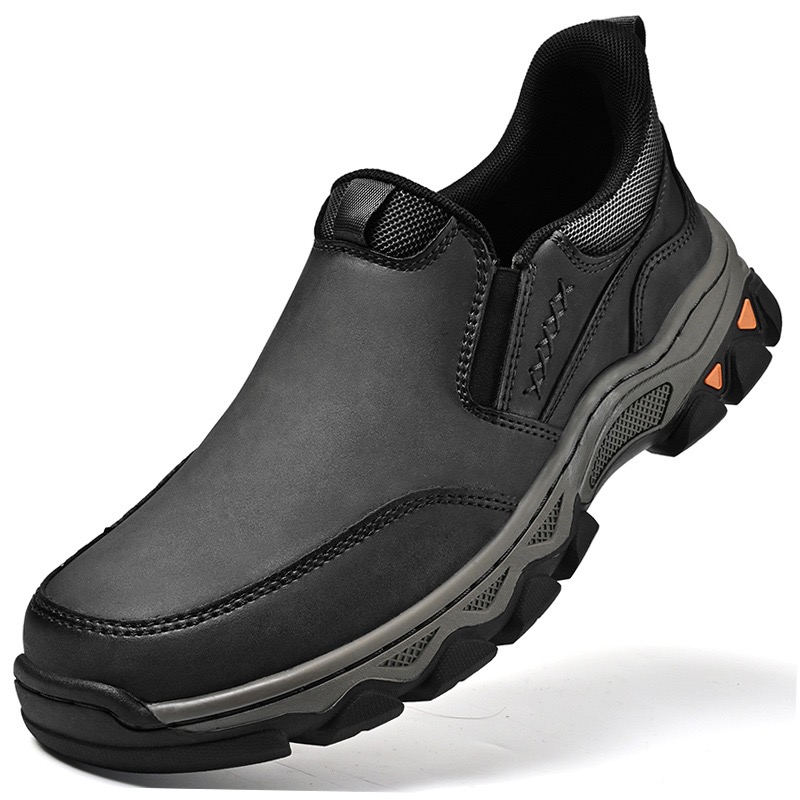 GARB mens Genuine Leather Outdoor Orthopedic Loafers