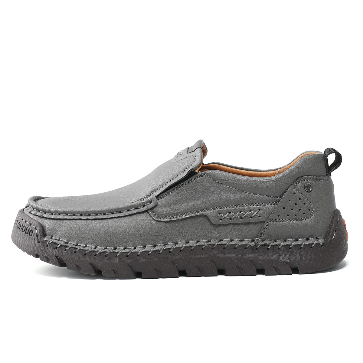 Mens Handcrafted Cowhide Orthopedic Loafers