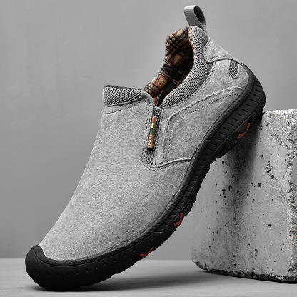 GARB Men’s Handcrafted Leather Outdoor Loafers – Arch Support, Wide Toe & Impact Protection