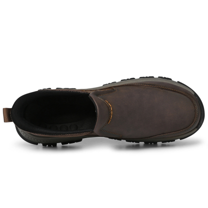 mantraff mens genuine leather orthopedic walking shoes