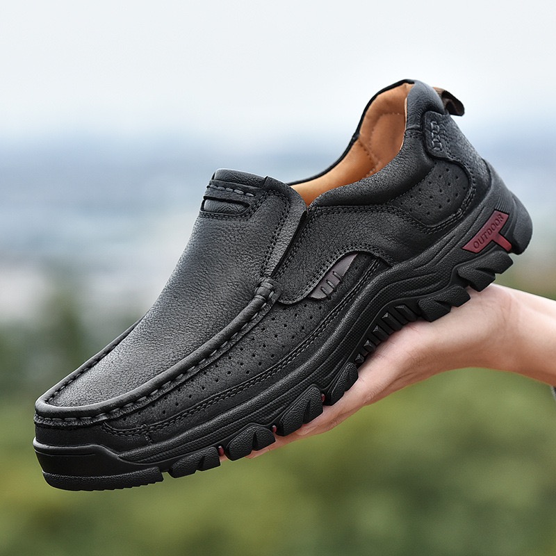 Mens Handcrafted Cowhide Orthopedic Loafers