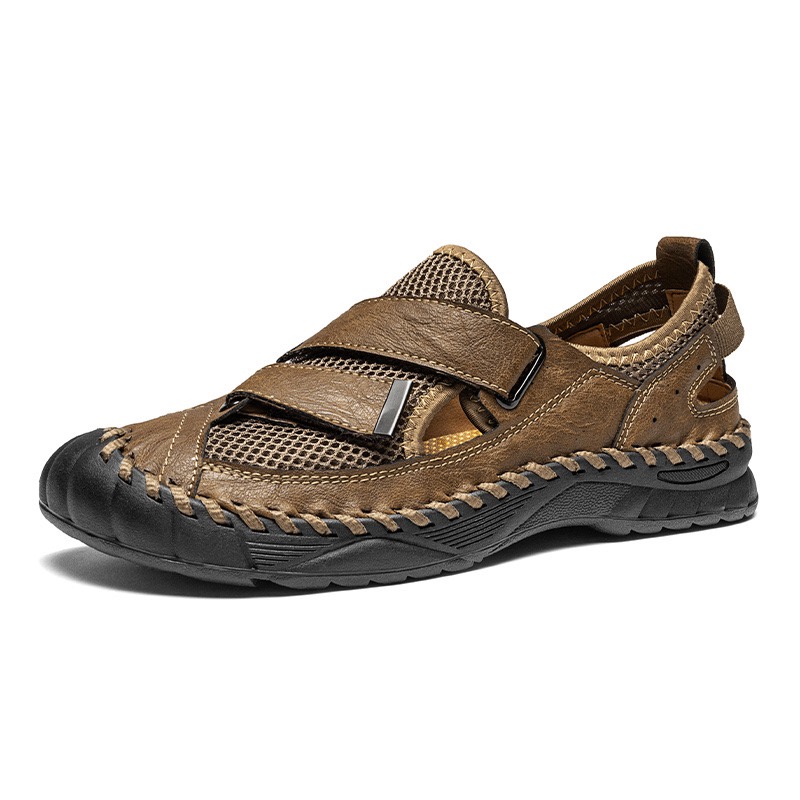 GARB Men's Handmade Cowhide Mesh Breathable Sneakers