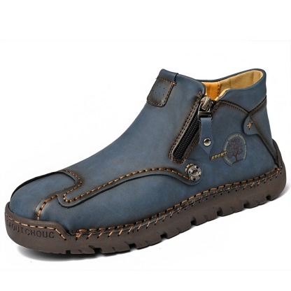 mens handmade genuine leather orthopedic boots