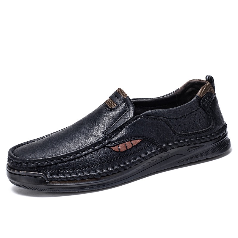 mens handmade genuine leather orthopedic loafers 