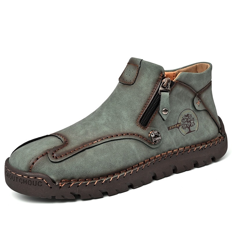 mens handmade genuine leather orthopedic boots