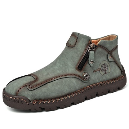 mens handmade genuine leather orthopedic boots