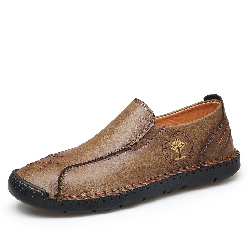 mens handmade cowhide orthopedic loafers