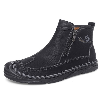 mens Handmade Genuine Leather No-Glue Orthopedic Boots by GARB 