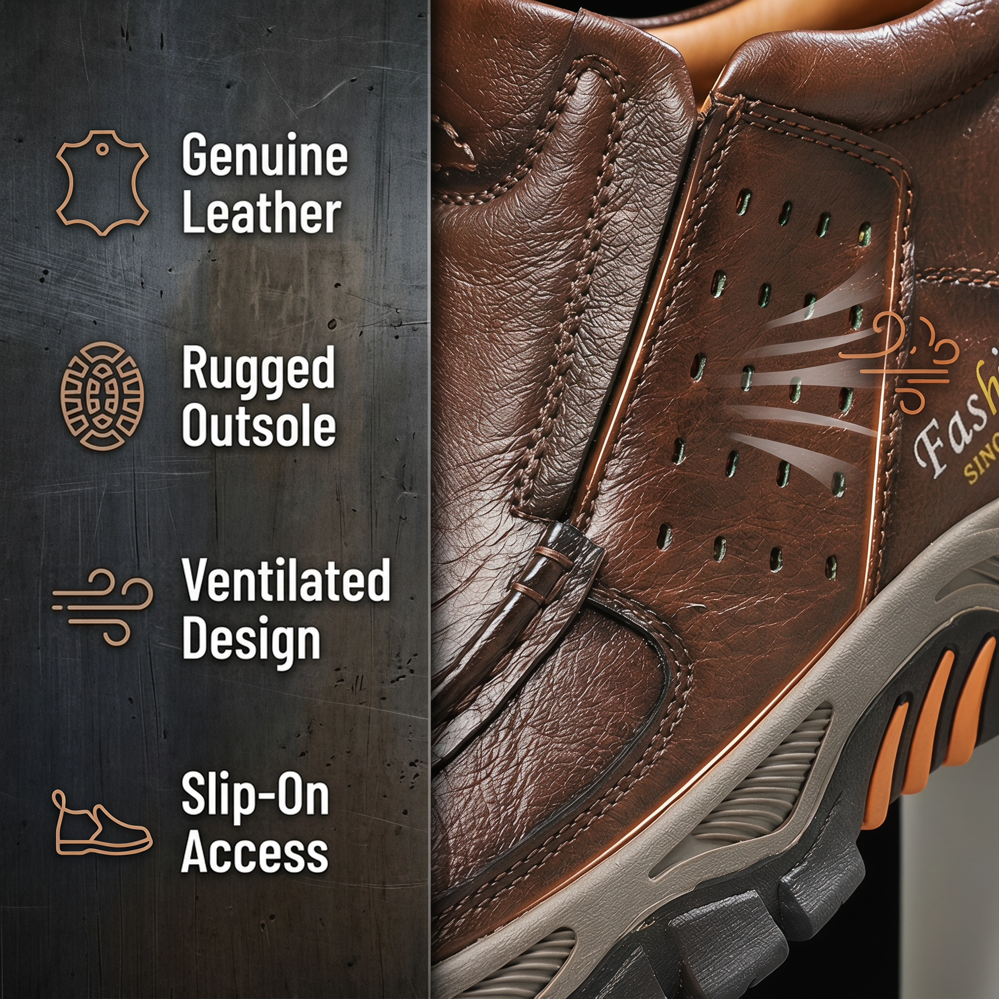 ⏰Last Day! 45% OFF  🔥VELTOE®Men's Premium Leather Orthopedic Walking Shoes