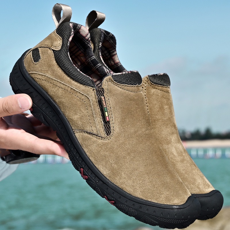 GARB Men's Handcrafted Genuine Leather Orthopedic Outdoor Loafers 