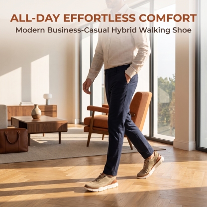 ⏰Last Day! 45% OFF  🔥MANTRAFF®Men's Breathable Knit Casual Dress Shoes Quick Lace-Up Lightweight Walking Shoes