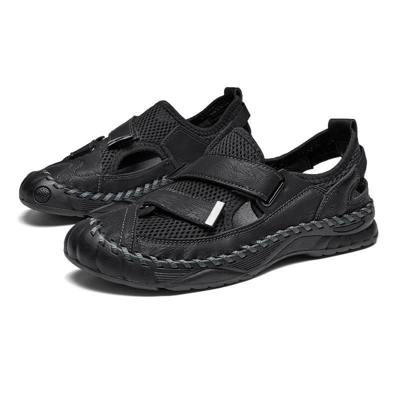 GARB Men's Handmade Cowhide Mesh Breathable Sneakers