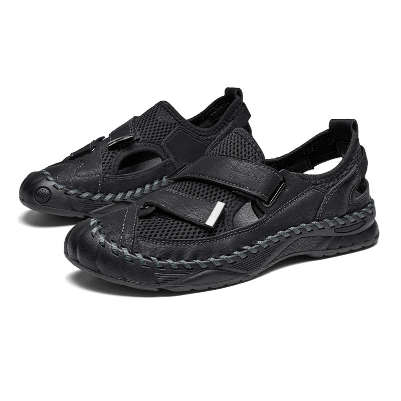 GARB Men's Handmade Cowhide Mesh Breathable Sneakers