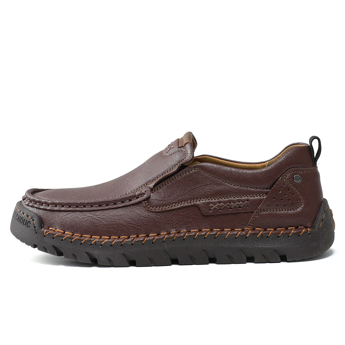 Mens Handcrafted Cowhide Orthopedic Loafers