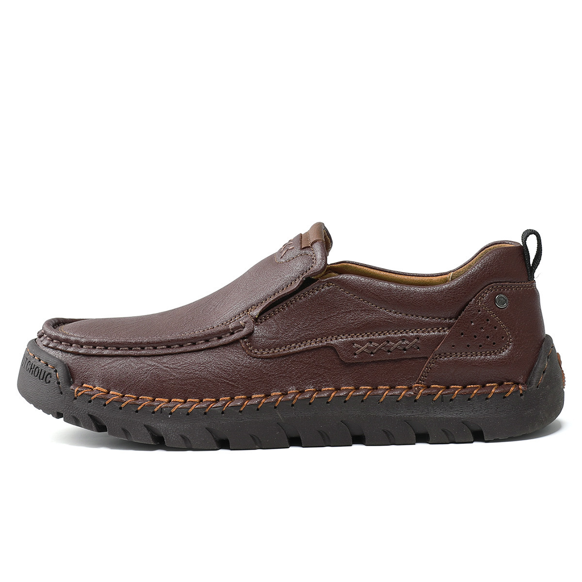 Mens Handcrafted Cowhide Orthopedic Loafers