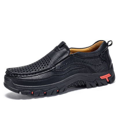 Men's Handcrafted Genuine Leather Perforated Casual Loafers
