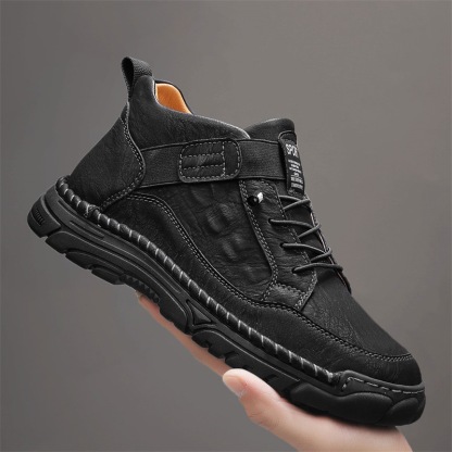 mens handmade cowhide no-glue orthopedic boots