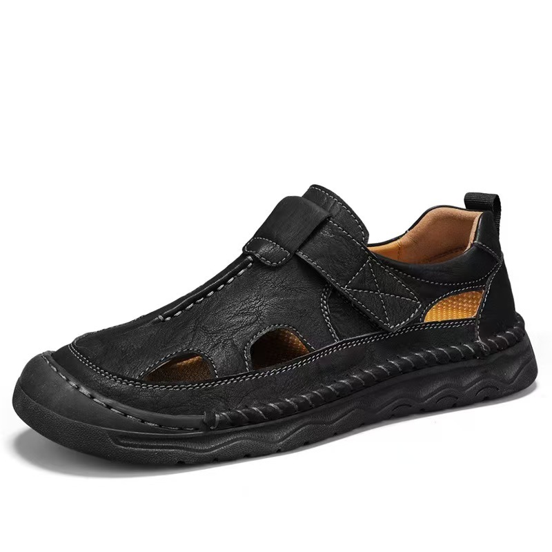 ⏰Last Day!45% OFF 🔥VELTOE®Men's Wide-Toe Genuine Leather Orthopedic Sandals