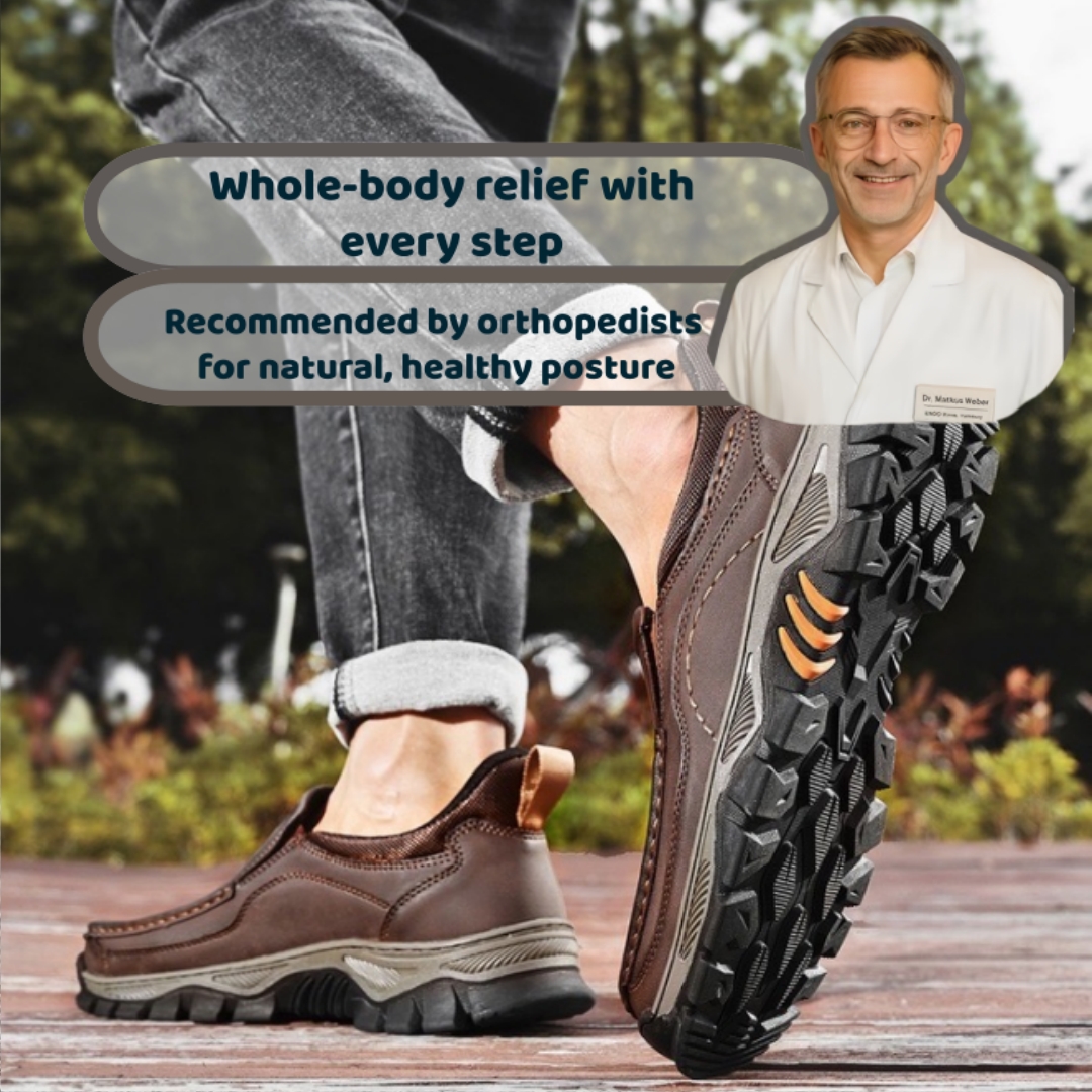 ⏰Last Day! 45% OFF 🔥GARB®Men's Handmade Genuine Leather Orthopedic Walking shoes