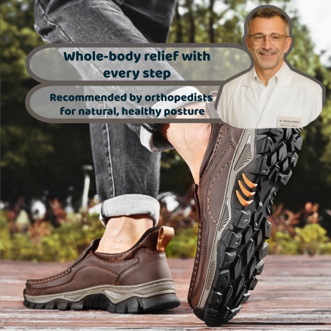 ⏰Last Day! 45% OFF 🔥GARB®Men's Handmade Genuine Leather Orthopedic Walking shoes