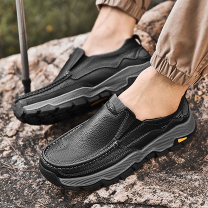 Mens handcrafted Genuine Leather Outdoor Loafers 