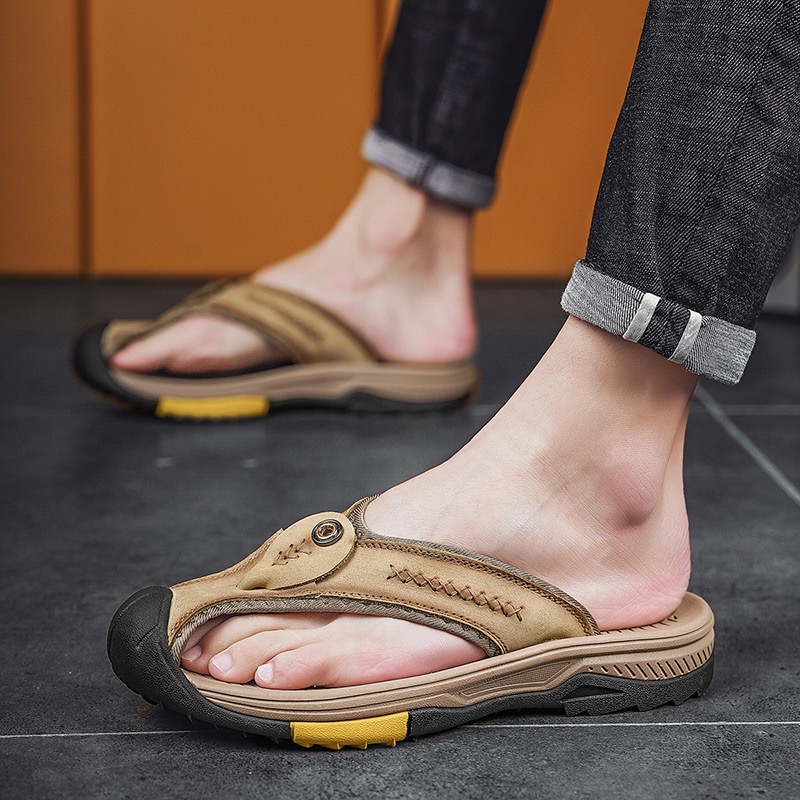 GARB Mens Handmade Cowhide Outdoot Orthopedic Sandals