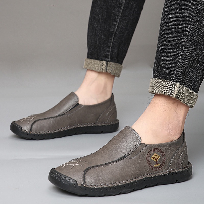 mens handmade cowhide orthopedic loafers