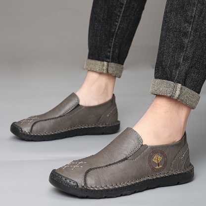 mens handmade cowhide orthopedic loafers