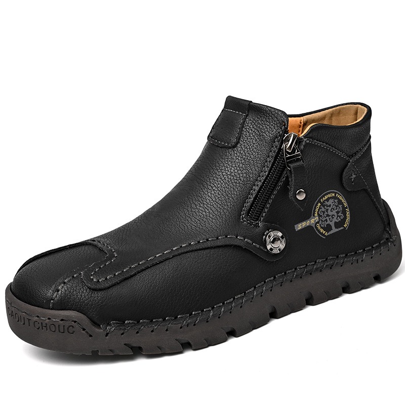 mens handmade genuine leather orthopedic boots