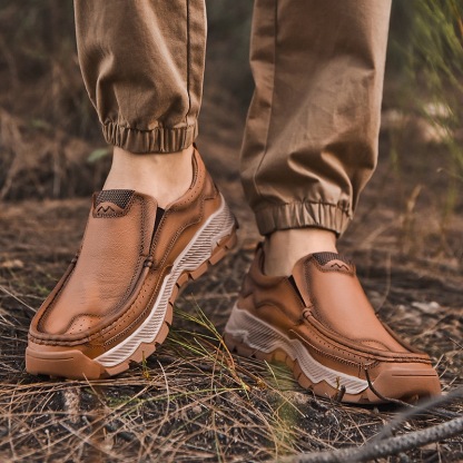 Mens handcrafted Genuine Leather Outdoor Loafers 