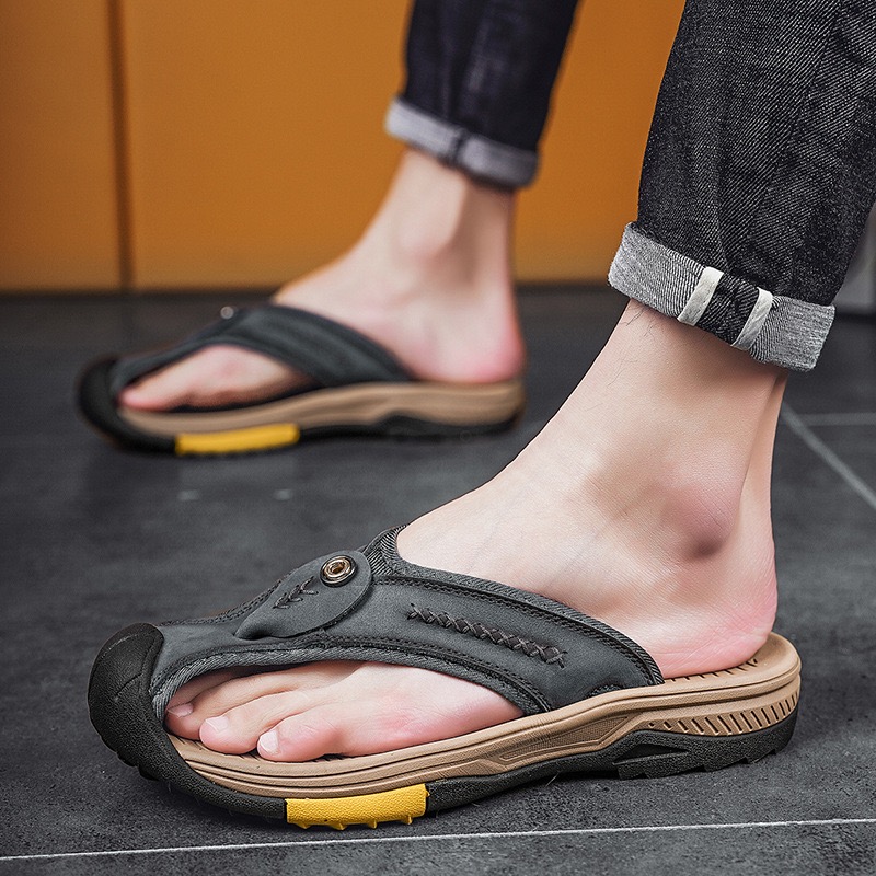 GARB Mens Handmade Cowhide Outdoot Orthopedic Sandals