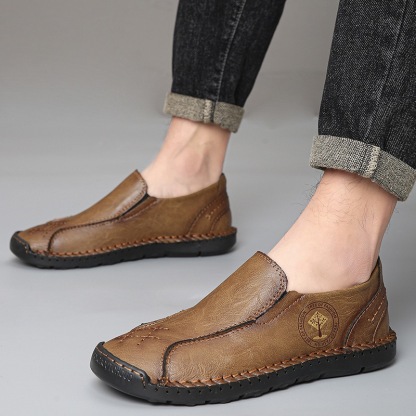 mens handmade cowhide orthopedic loafers