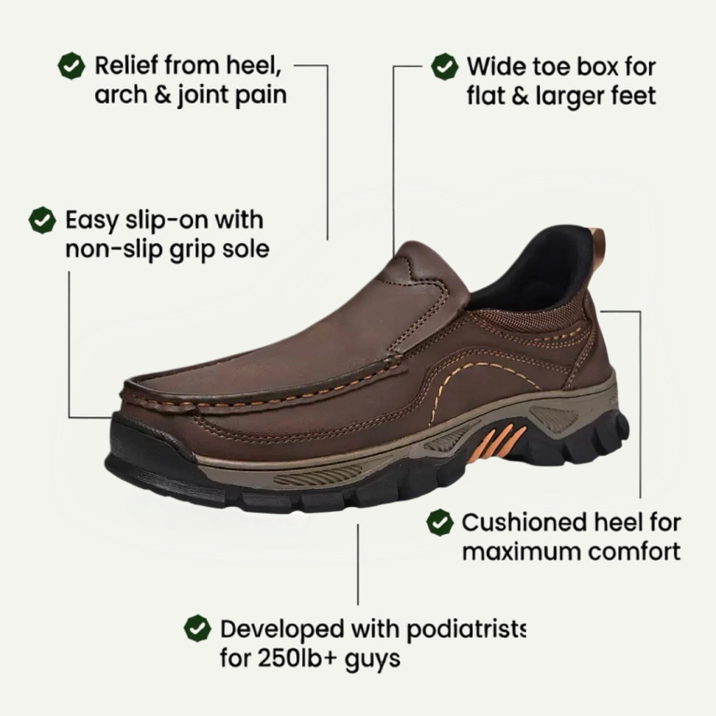 GARB®-CloudCushion Cushioned Leather Slip-On Walkers