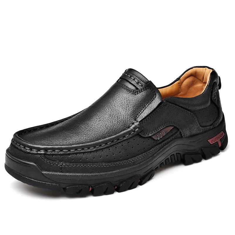 Mens Handcrafted Cowhide Orthopedic Loafers