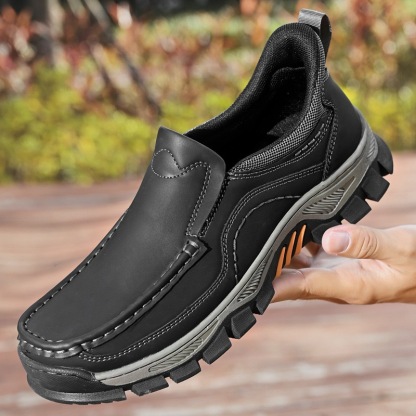 Mens Handmade genuine Leather orthopedic loafers