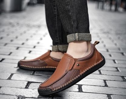 ⏰Last Day!45% OFF 🔥MANTRAFF®Men's Handmade Genuine Leather Orthopedic Walking Shoes