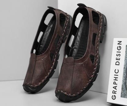 ⏰Last Day! 45% OFF 🔥VELTOE®Men's Handcrafted Cowhide Breathable Orthopedic Outdoor Sandals