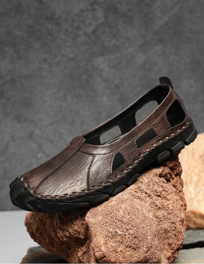 ⏰Last Day! 45% OFF 🔥VELTOE®Men's Handcrafted Cowhide Breathable Orthopedic Outdoor Sandals