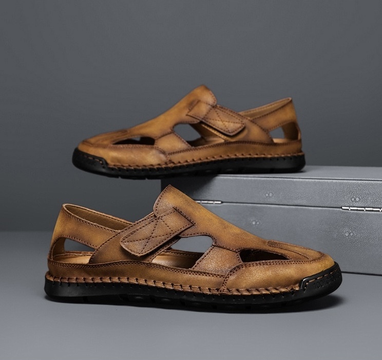 ⏰Last Day! 45% OFF 🔥VELTOE®Men's Handcrafted Cowhide Breathable Orthopedic Outdoor Sandals