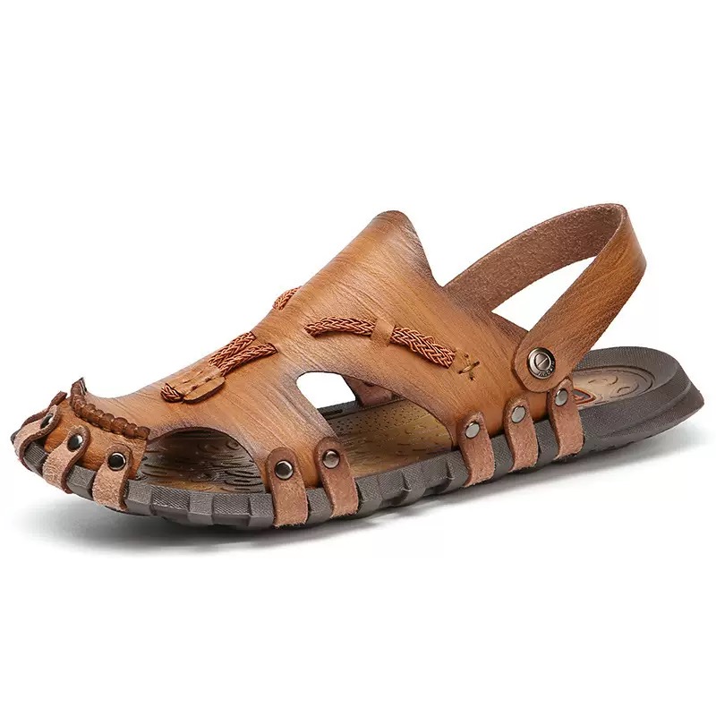 ⏰Last Day! 45% OFF 🔥VELTOE®Men's Handcrafted Cowhide Breathable Orthopedic Outdoor Sandals