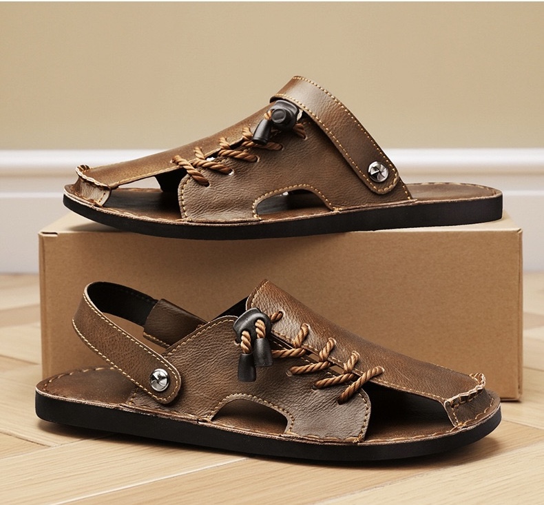 ⏰Last Day! 45% OFF 🔥VELTOE®Men's Handcrafted Cowhide Breathable Orthopedic Outdoor Sandals