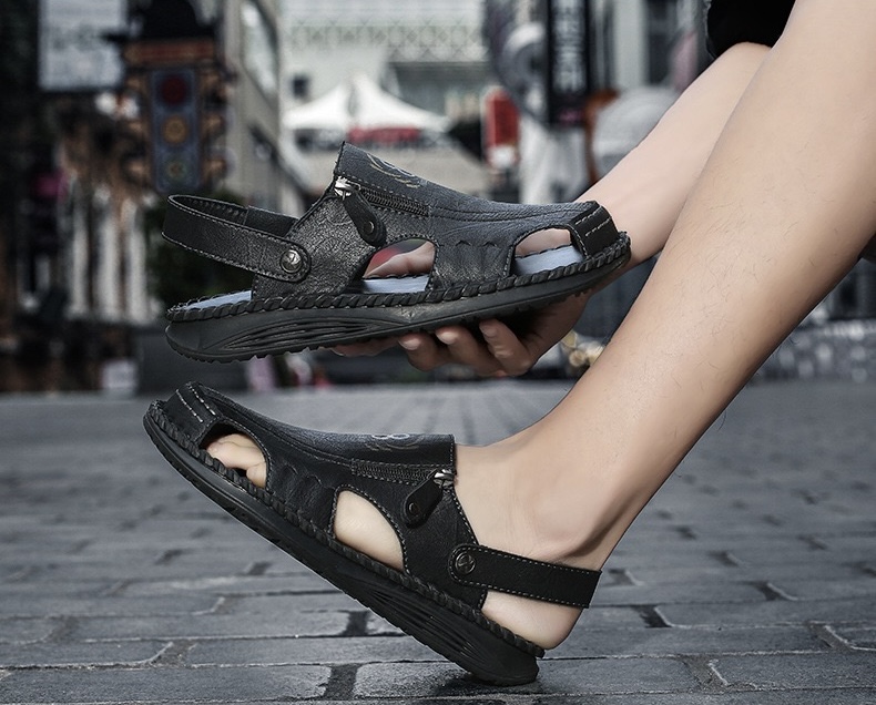 ⏰Last Day! 45% OFF 🔥VELTOE®Men's Handcrafted Cowhide Breathable Orthopedic Outdoor Sandals