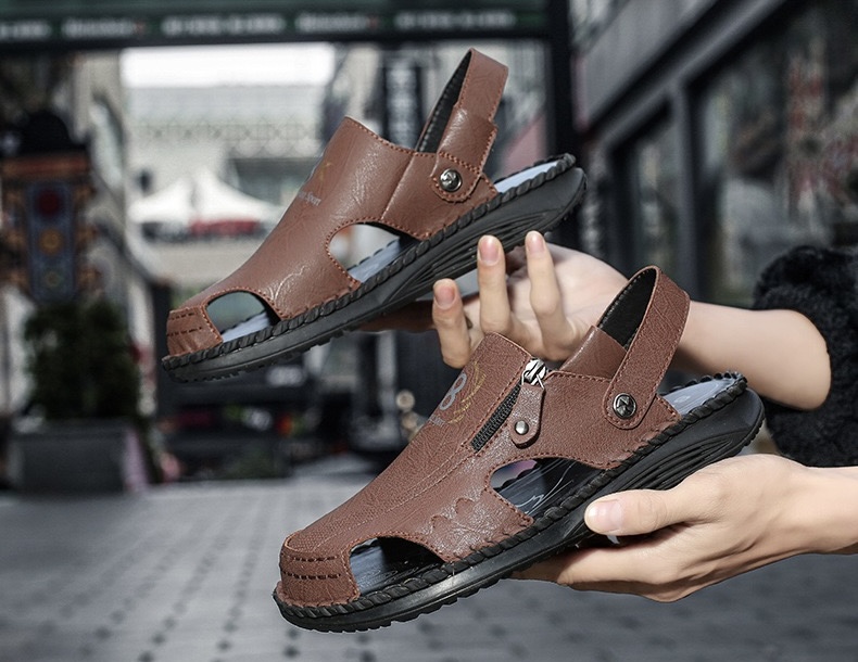 ⏰Last Day! 45% OFF 🔥VELTOE®Men's Handcrafted Cowhide Breathable Orthopedic Outdoor Sandals