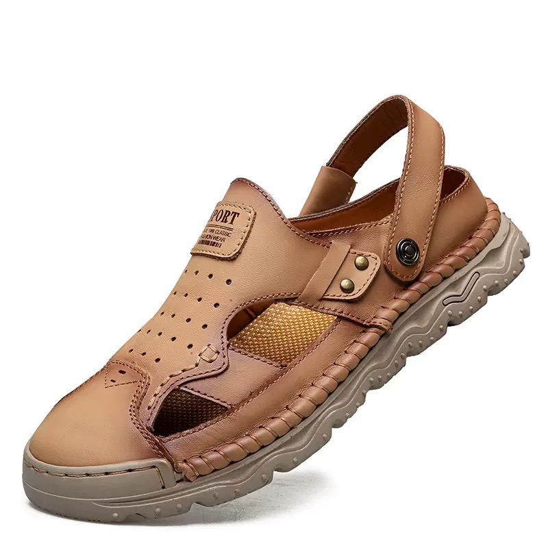 ⏰Last Day! 45% OFF 🔥VELTOE®Men's Handcrafted Cowhide Breathable Orthopedic Outdoor Sandals