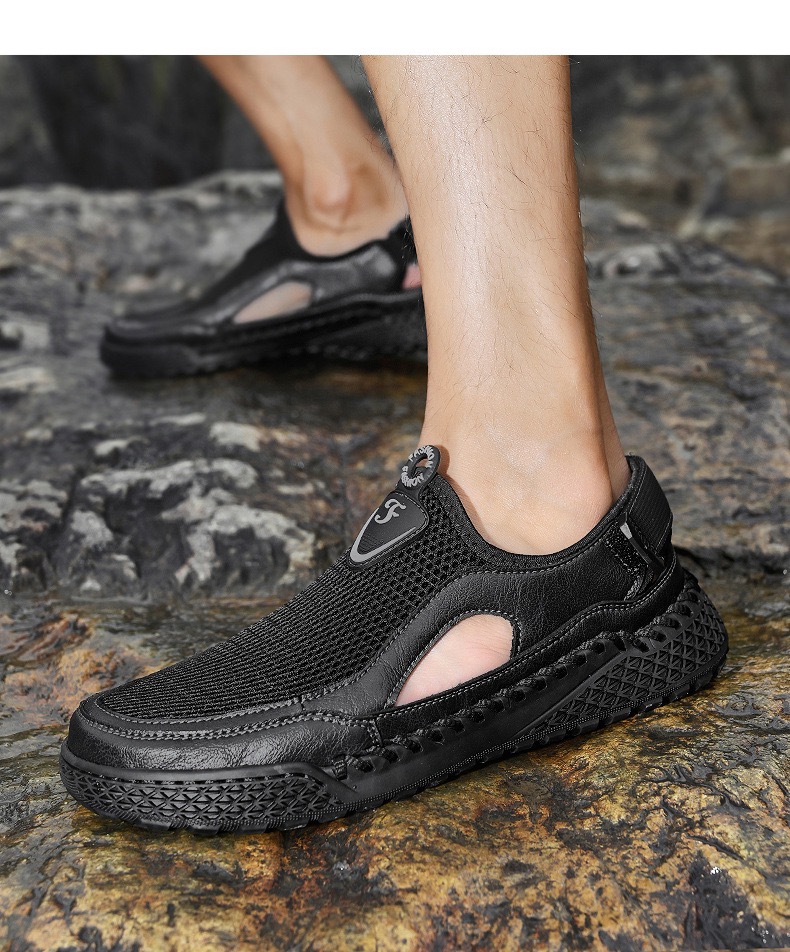 ⏰Last Day! 45% OFF 🔥VELTOE®Men's Handcrafted Cowhide Breathable Orthopedic Outdoor Sandals