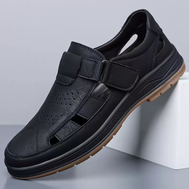 ⏰Last Day! 45% OFF 🔥MANTRAFF®Men's Handmade Genuine Leather Breathable Orthopedic Slip-on Sandals